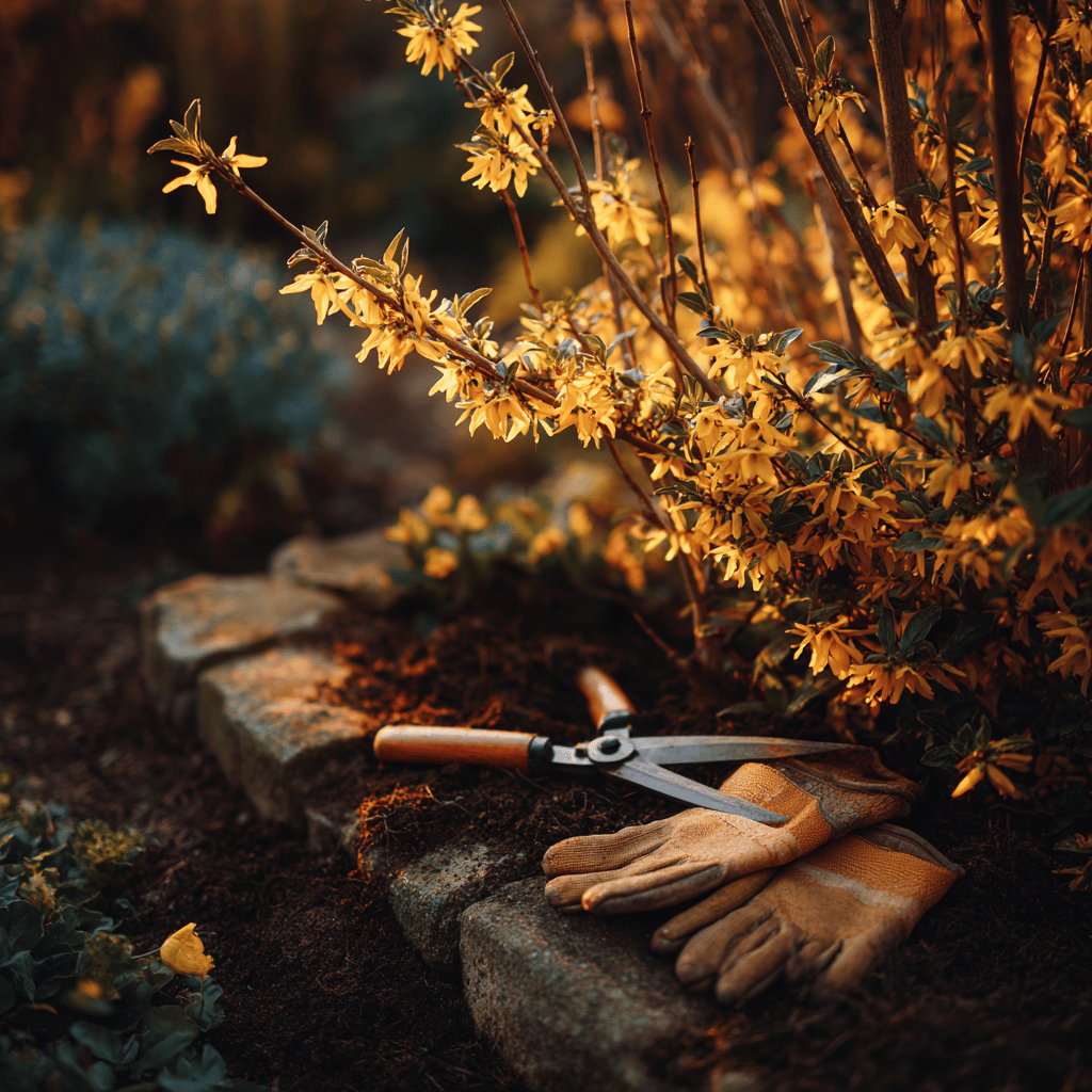 Řez a tvarování zlatice (Forsythia) – kdy a jak správně stříhat