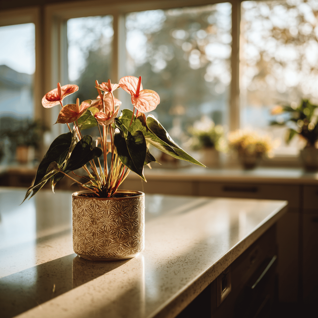 anthurie-ruzova-v-keramickem-kvetinaci-na-kuchynske-lince-ve-slunecnim-interieru