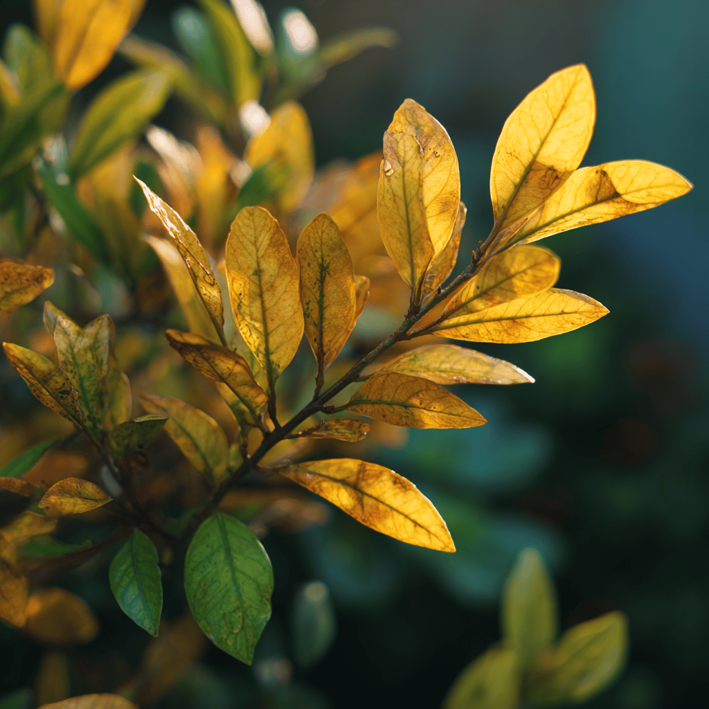 bobkovisen-prunus-laurocerasus-zloutnouci-listy-s-priznaky-oslabeni-a-chorob