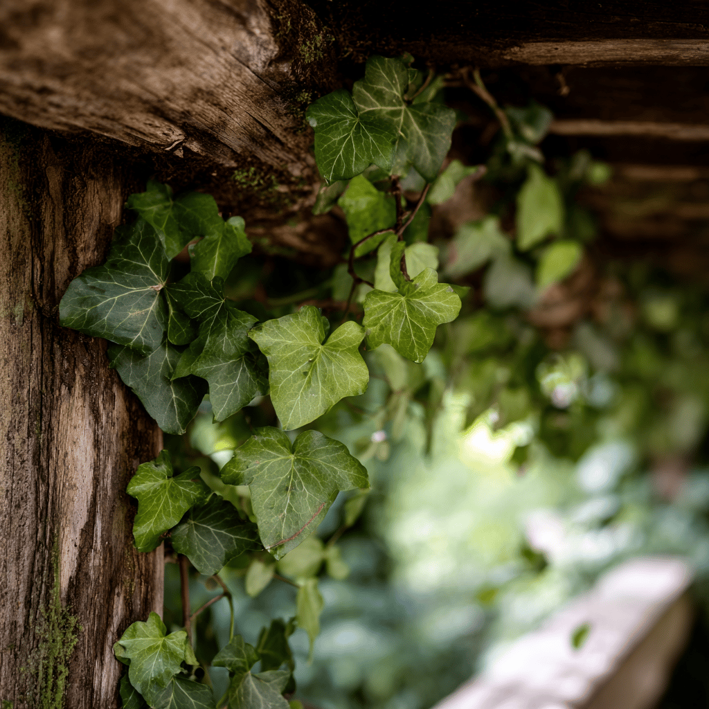 brectan-hedera-stalezelene-listy-na-drevene-konstrukci