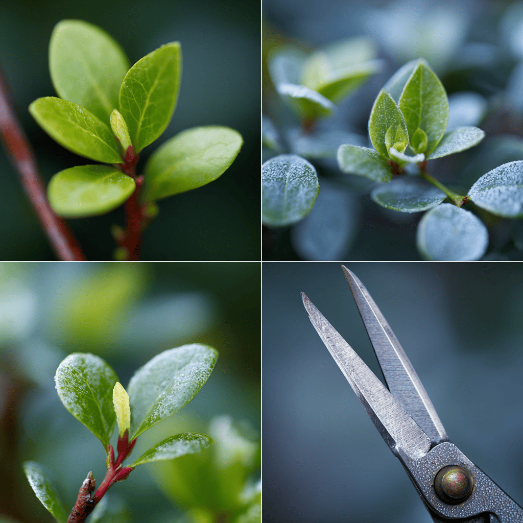 brslen-euonymus-detail-jarni-vyhonky-zimni-mrazem-pokryte-listy-a-nuzky-na-rez