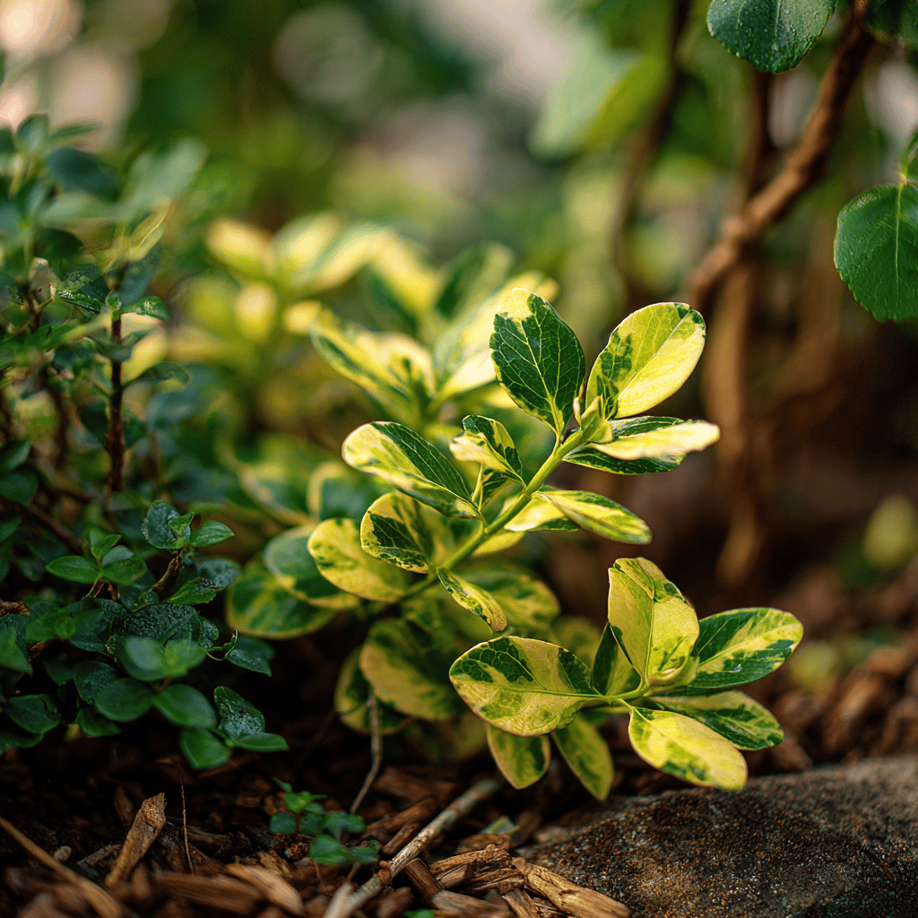 brslen-euonymus-panasovany-ker-s-zlutozelenymi-listy-v-zahradnim-zahonu