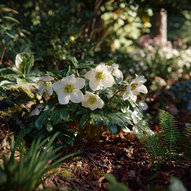 cemeřice-helleborus-bile-kvety-v-podrostu-pod-listnatymi-stromy