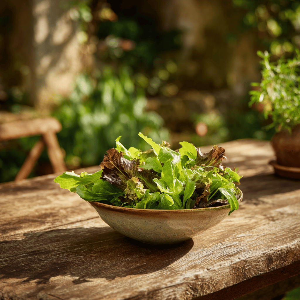 cerstve-listy-salatu-v-mise-na-drevenem-stole-venkovni-prostredi