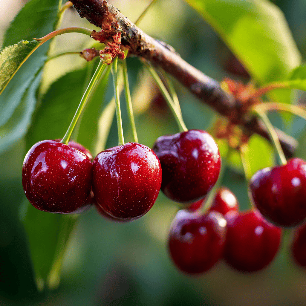 cervene-tresne-lapins-zrale-na-vetvi-s-jasnymi-listy