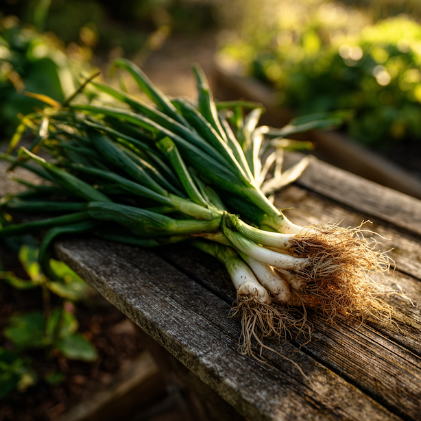 cibule-secka-entita-zimni-svezi-dute-listy-a-uzke-bile-baze-na-starem-dubovem-stole