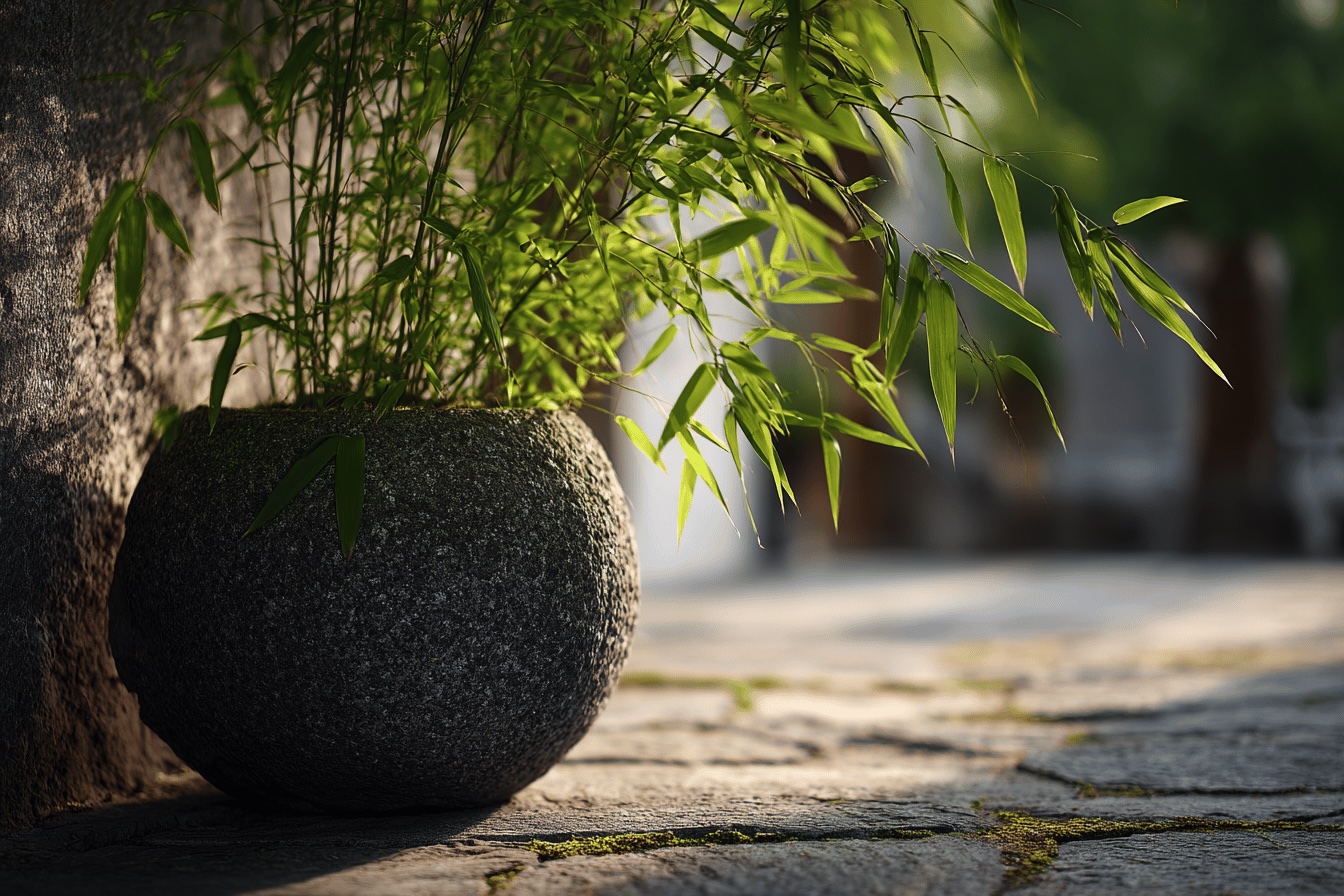 fargesia-v-siroke-cerne-nadobe-na-kamennem-podkladu