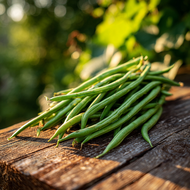 fazol-tyckovy-monte-bello-dlouhe-tmave-zelene-lusky-bez-vlaken-na-drevenem-stole