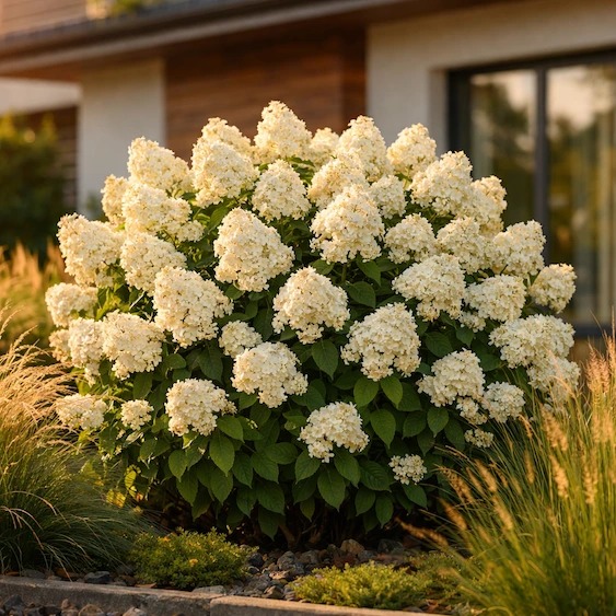 hydrangea-paniculata-bobo-nizka-hortenzie-s-hustymi-bilymi-kvety-u-terasy