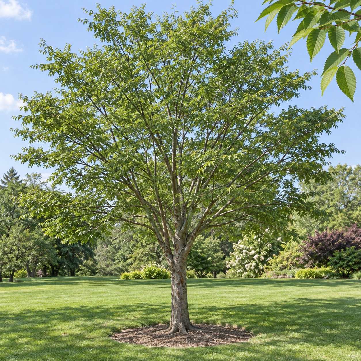 zelkova-na-slunnem-stanovisti-v-zahrade