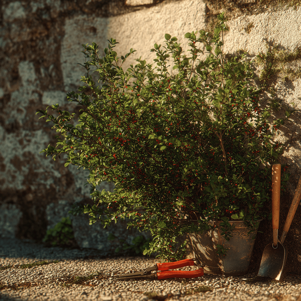 hlohyne-pyracantha-mlady-ker-pripraveny-na-rez-s-naradi