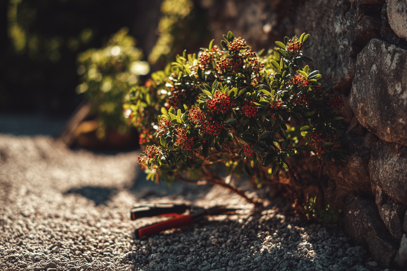 hlohyne-pyracantha-rez-po-odkvetu-u-kamenne-zdi-nuzky-v-kameni
