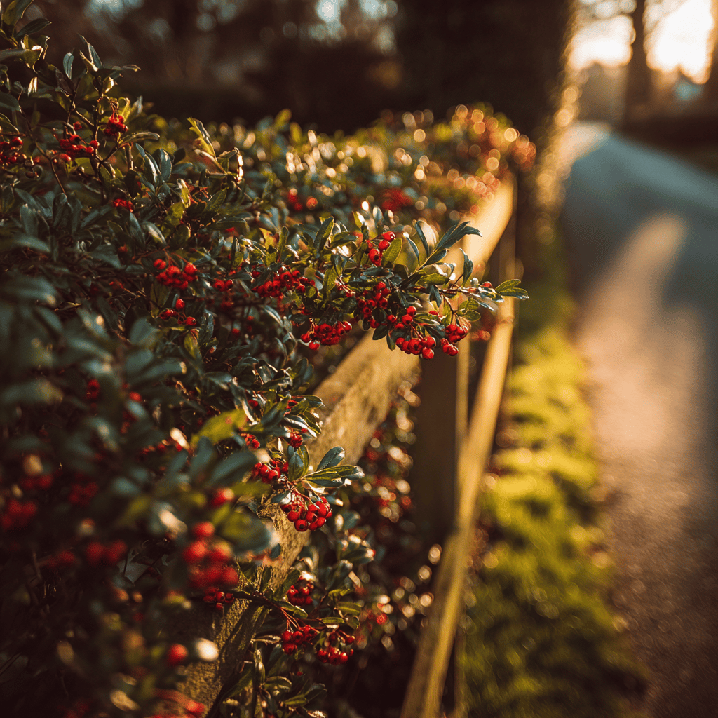 hlohyne-pyracantha-u-dreveneho-plotu-s-plody-v-podzimnim-svetle