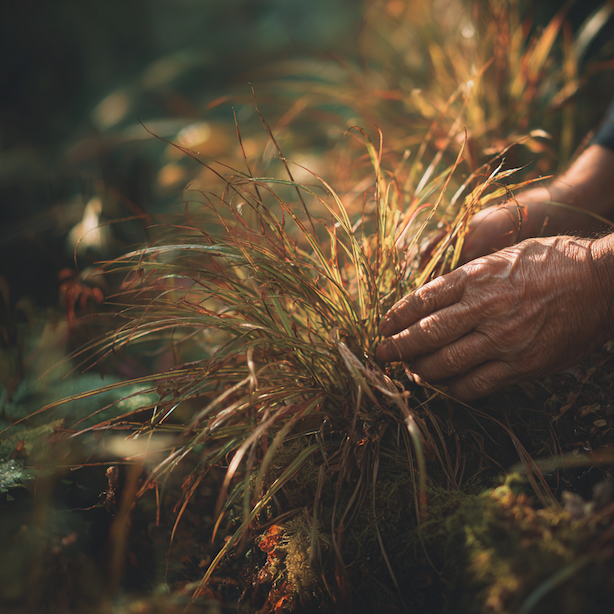 hnednuti-listu-ostrice-carex-oslabeny-trs-ve-stinu