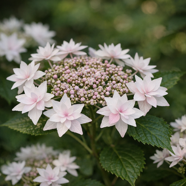 hortenzie-hanabi-hydrangea-macrophylla-hanabi-hvezdicovite-kvety-v-lacecap-kvetenstvi