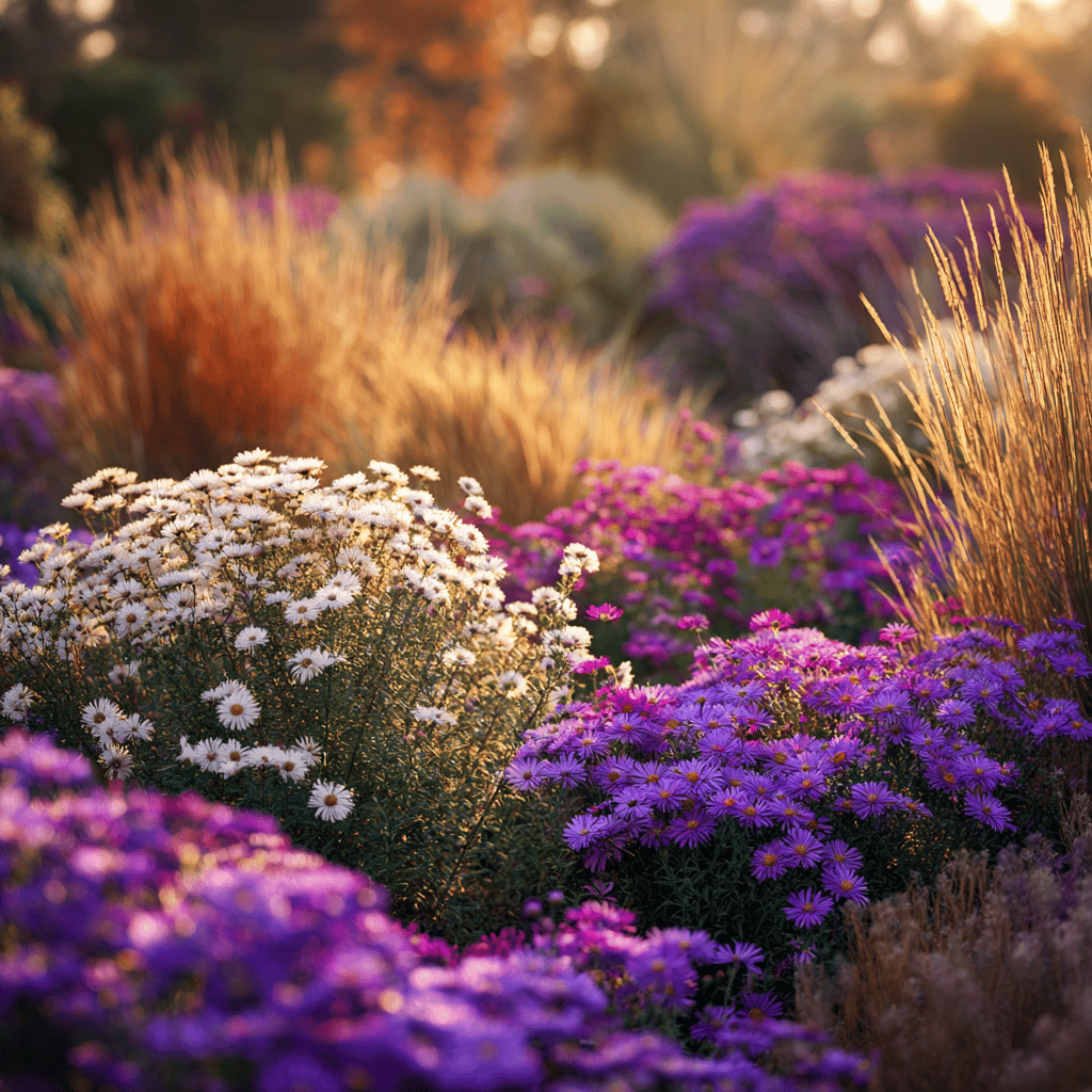 hvezdnice-aster-bile-a-fialove-trsy-v-podzimnim-zahonu-s-okrasnymi-travami