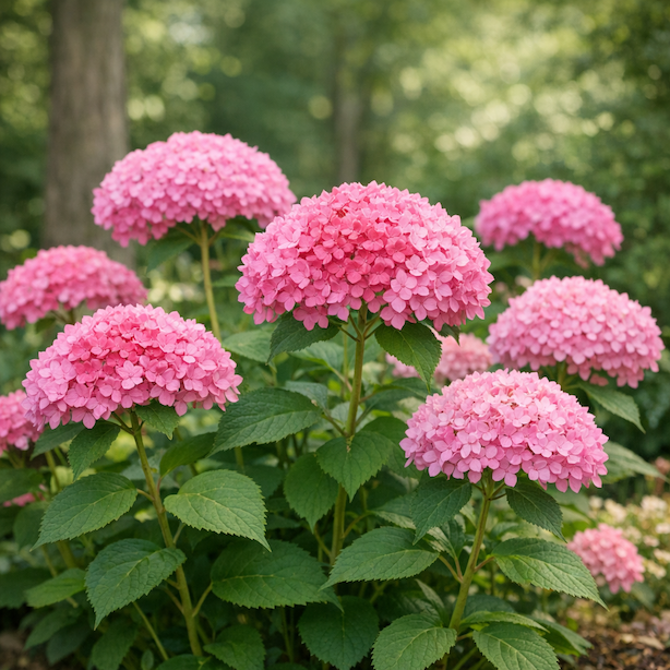 hydrangea-arborescens-bella-anna-syte-ruzova-kvetenstvi-na-vzprimenych-vyhonech-v-zahrade