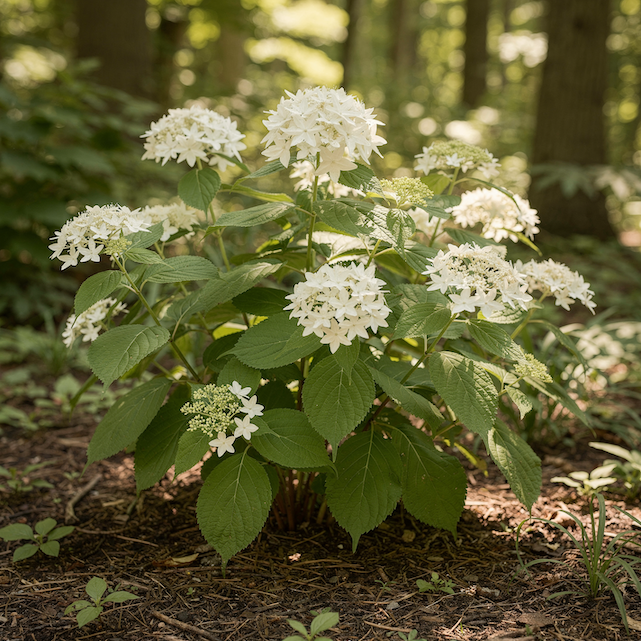 hydrangea-arborescens-hayes-starburst-bila-plnokveta-hortenzie-s-hvezdicovitimi-kvety-v-polostinu