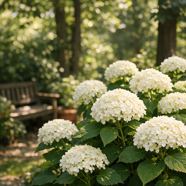 hydrangea-arborescens-strong-annabelle-velka-bila-kvetenstvi-v-polostinne-zahrade