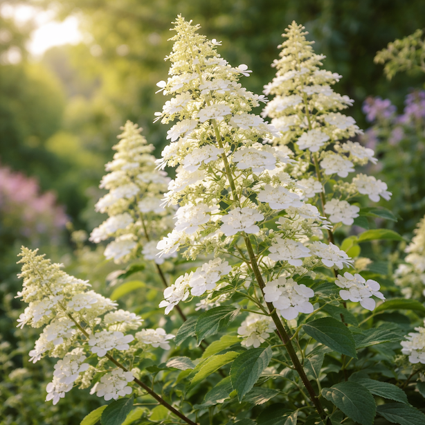 hydrangea-paniculata-levana-dlouhe-vzdusne-kuzelovite-kvetenstvi-s-velkymi-bilymi-kvety