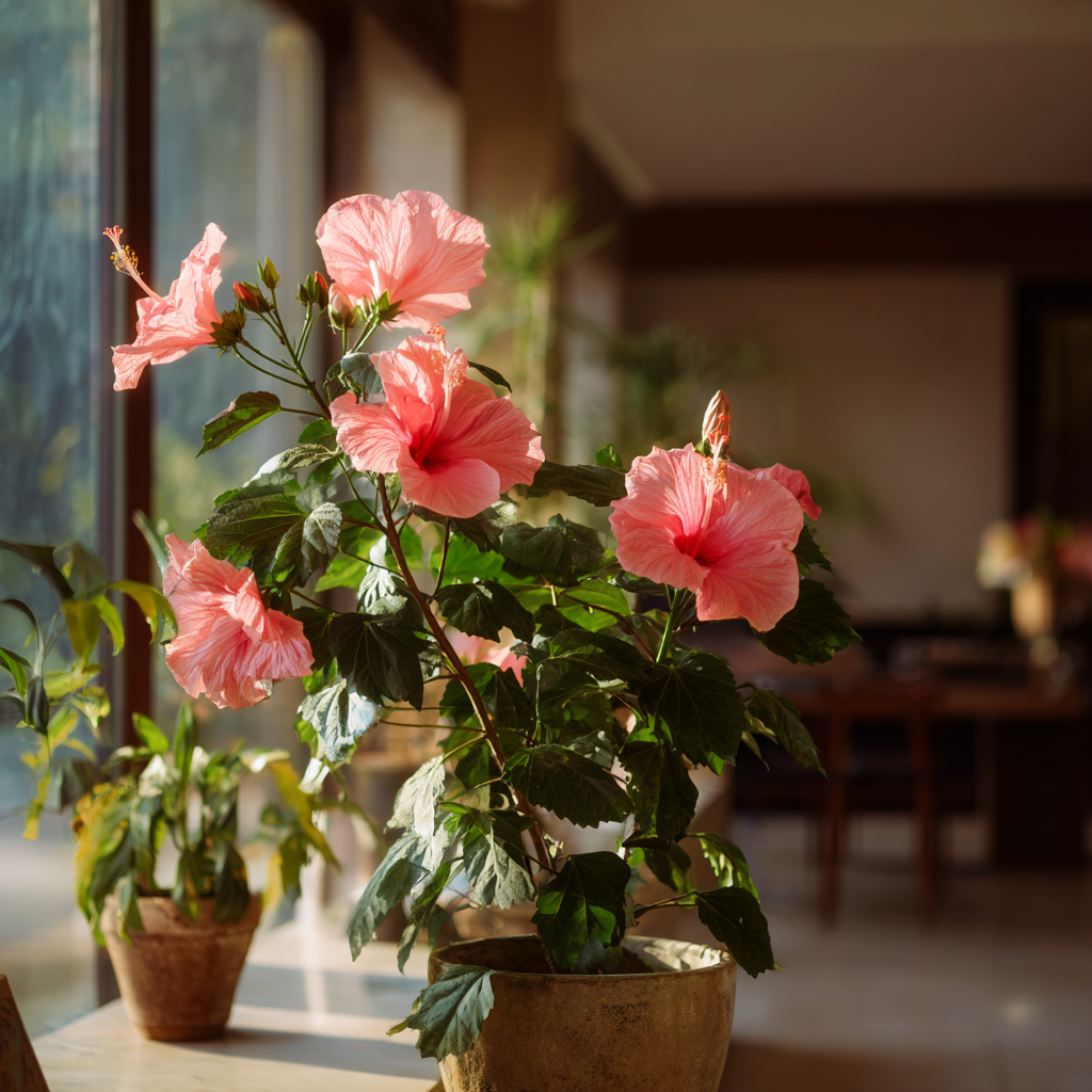 ibisek-cinsky-hibiscus-rosa-sinensis-ruzove-kvety-v-kvetinaci-u-velkeho-okna-v-interieru