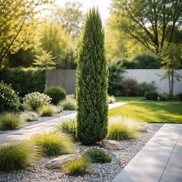 jalovec-juniperus-sloupovity-kultivar-v-moderni-zahrade-ve-sterkovem-zahonu