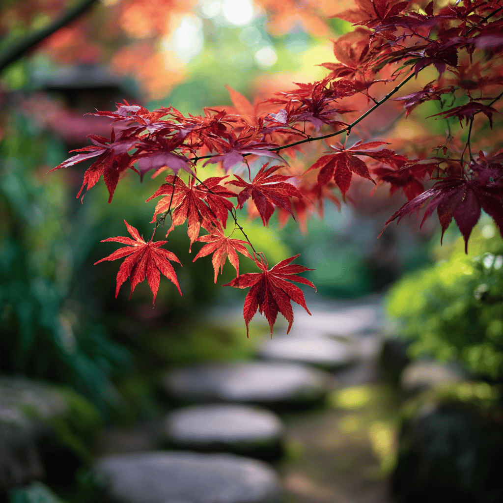 javor-dlanitolisty--acer-palmatum--cervene-listy-nad-zahradni-cestou