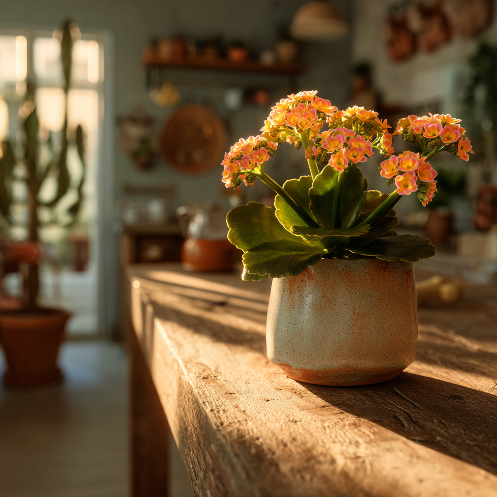 kalanchoe-kvetouci-v-keramickem-kvetinaci-na-drevenem-stole-ve-slunecnim-interieru
