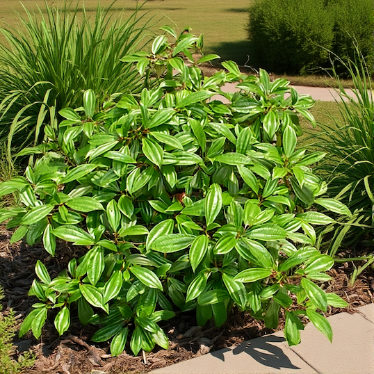 kalina-davidova-viburnum-davidii-nizky-stalezelena-ker-leskle-listy-v-zahrade