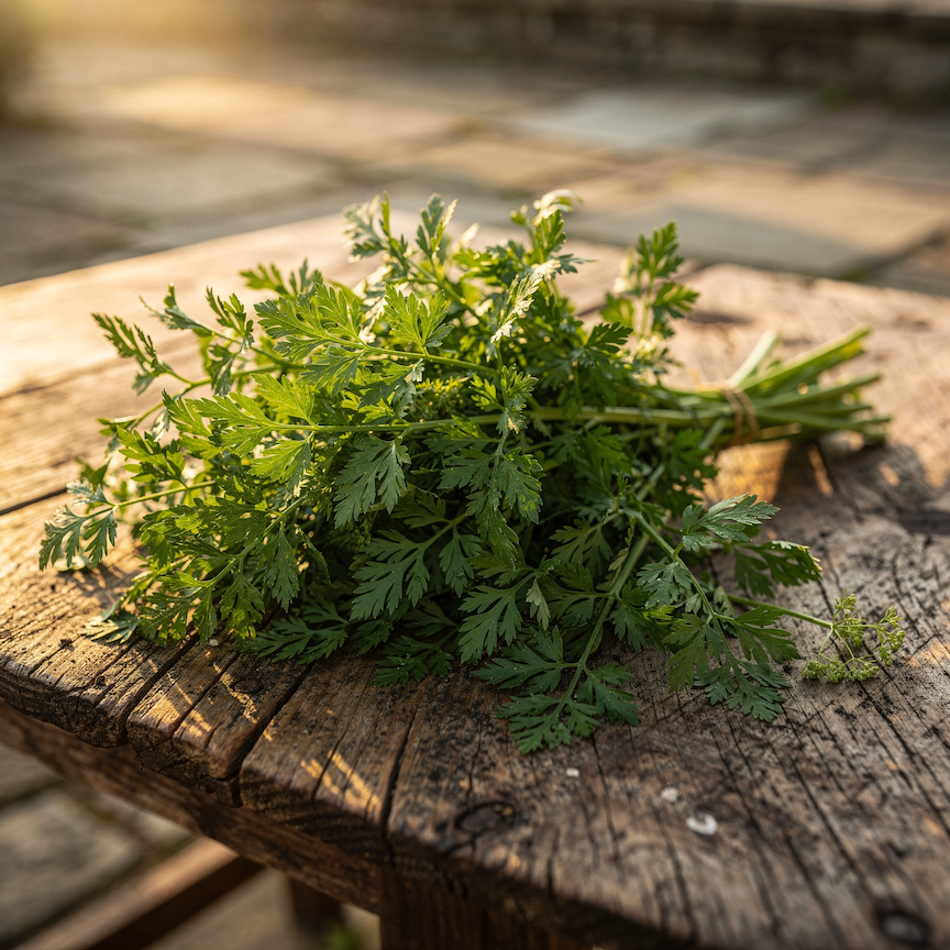 kerblik-pravy-cerstve-sklizena-nat-na-drevenem-stole