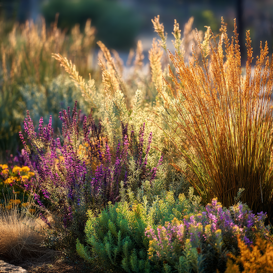 kombinace-pelynku-artemisia-s-trvalkami-a-okrasnymi-travami-v-zahonu