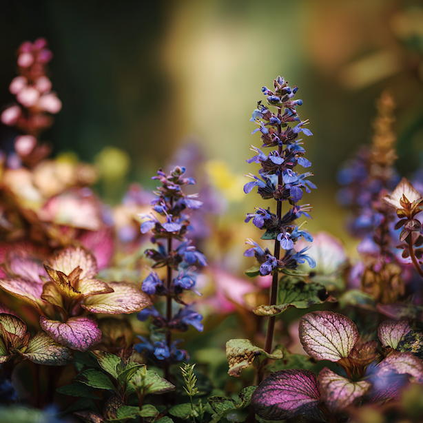 kombinace-zbehovce-ajuga-s-trvalkami-ve-stinu-modrofialove-kvety