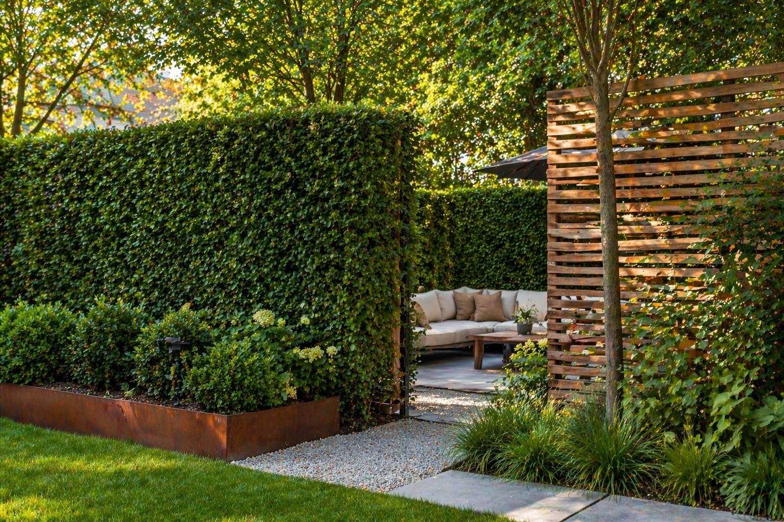 kombinace-ziveho-plotu-a-drevene-clony-na-zahrade-vytvoreni-soukromi-u-terasy-s-posezenim