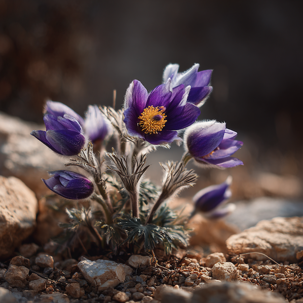 koniklec-pulsatilla-jarní-kvetení-na-suché-skalce