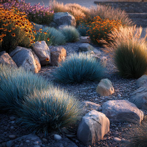 kostrava-festuca-glauca-v-modernim-sterkovem-zahonu-s-kameny-a-trvalkami