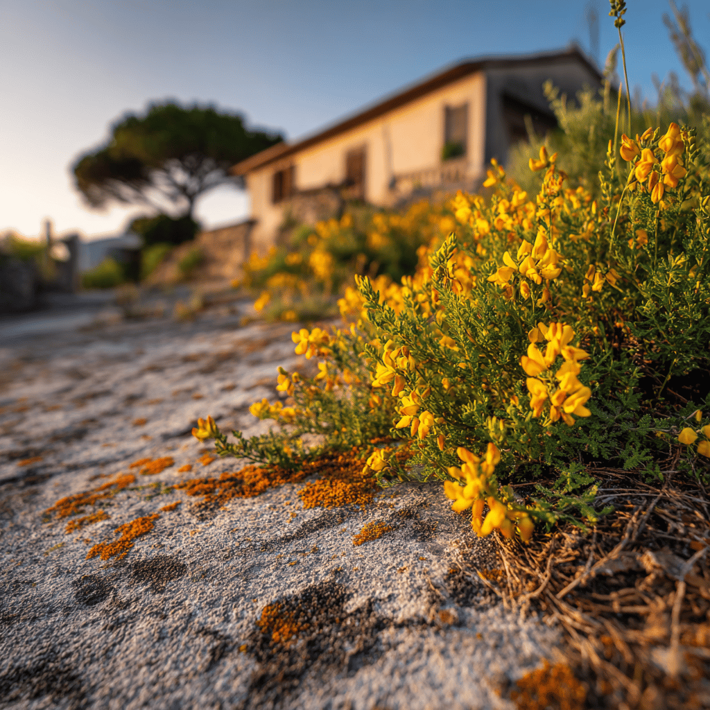 krucinka-genista-kvetouci-na-kamenitem-svahu-u-stredomorskeho-domu