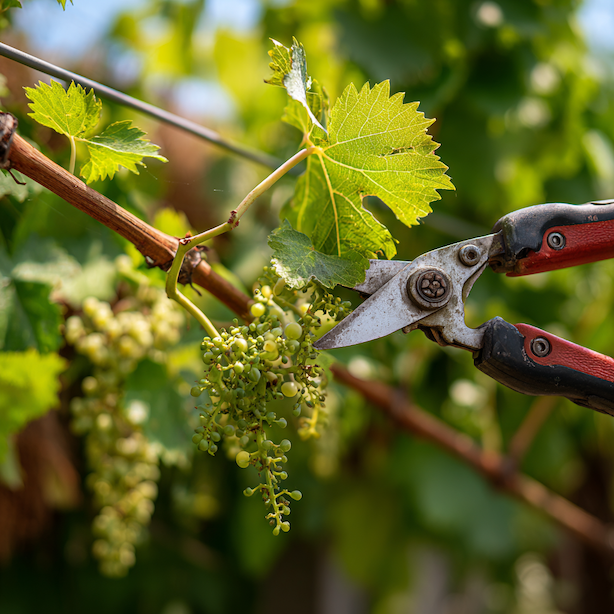 letni-rez-vinne-revy-vitis-vinifera-zastrih-letorostu-se-zalistky-u-hroznu