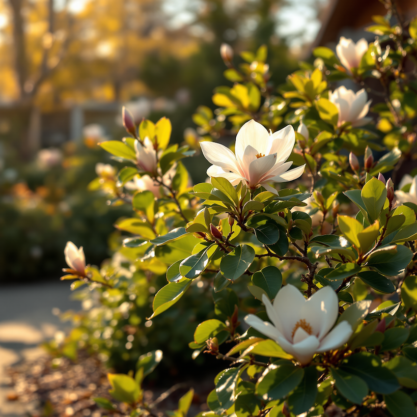magnolia-kveteni-na-podzimnim-svetle-zahradni-keř