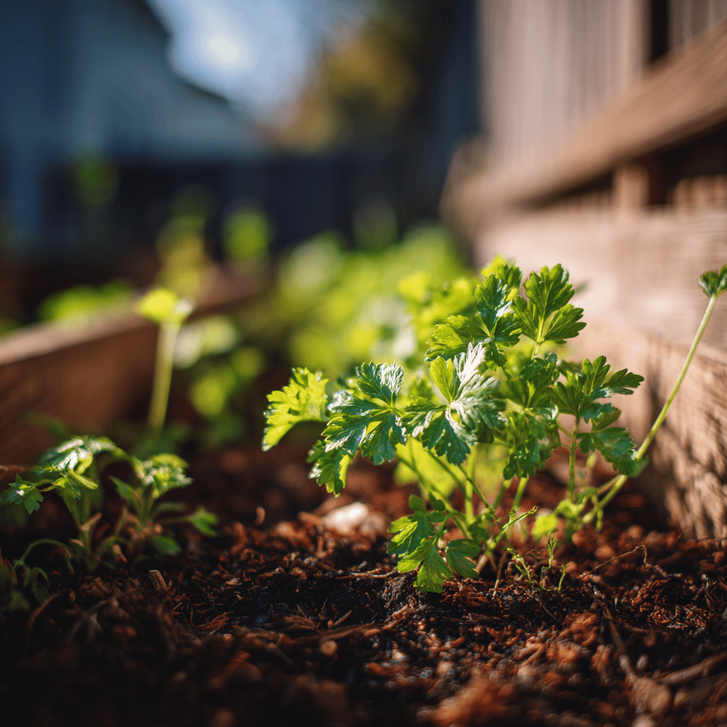 mlade-rostlinky-petrzele-v-zahradnim-zahonu-na-jarnim-svete