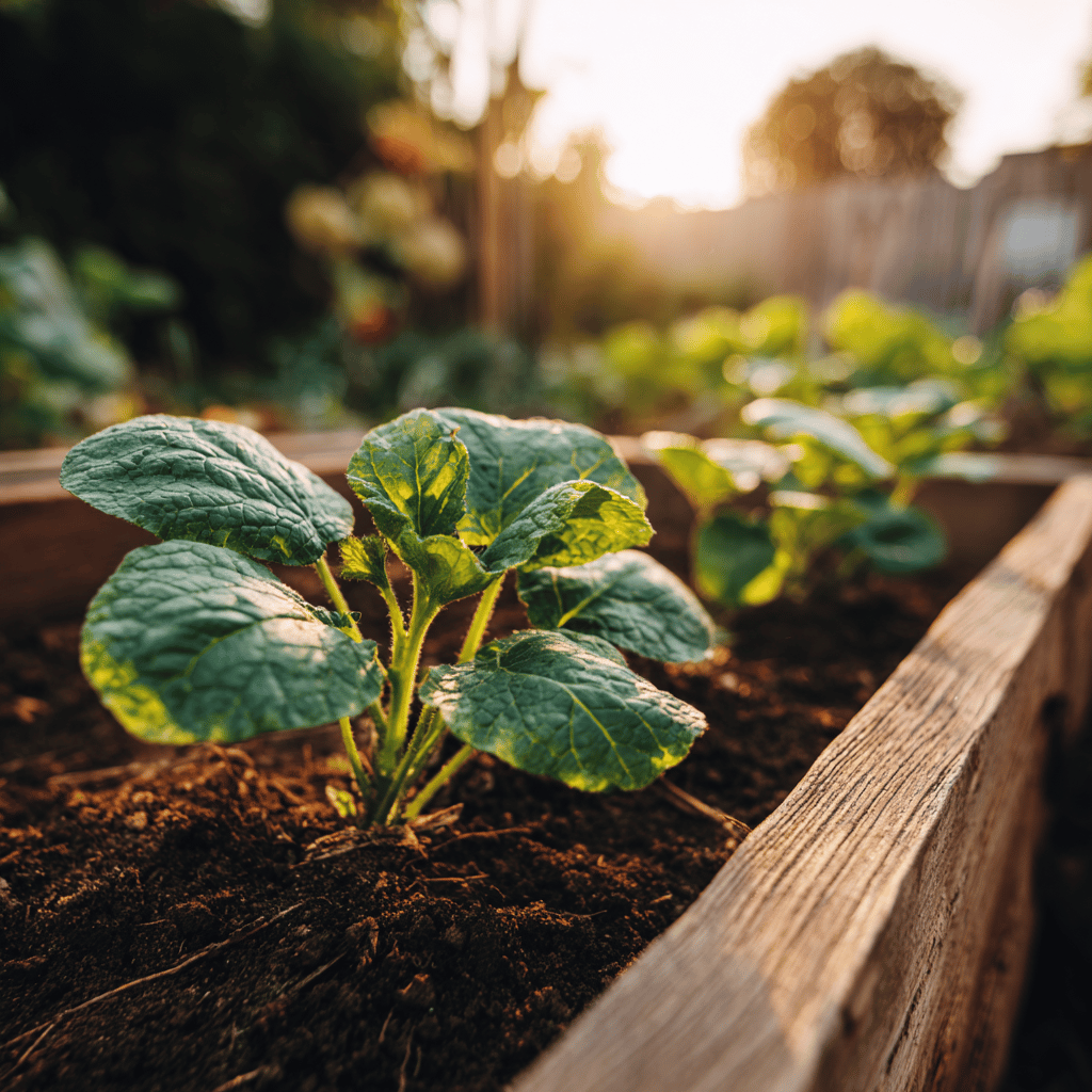 mlade-rostliny-melounu-ve-vyvysenem-zahonu-na-slunci