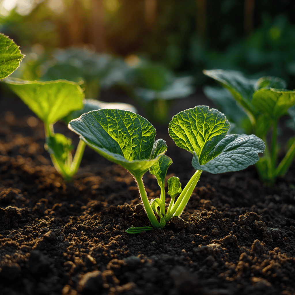 mlade-sazenice-cuket-v-urodne-pude-na-slunci