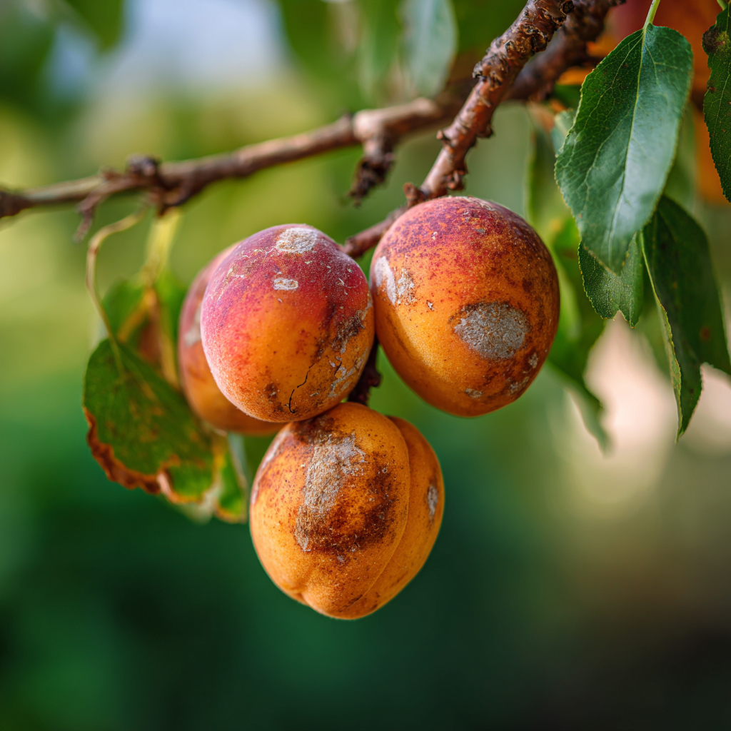 moniliova-hniloba-merunek--hneda-hniloba-a-belave-kruhy-spor-na-plodech