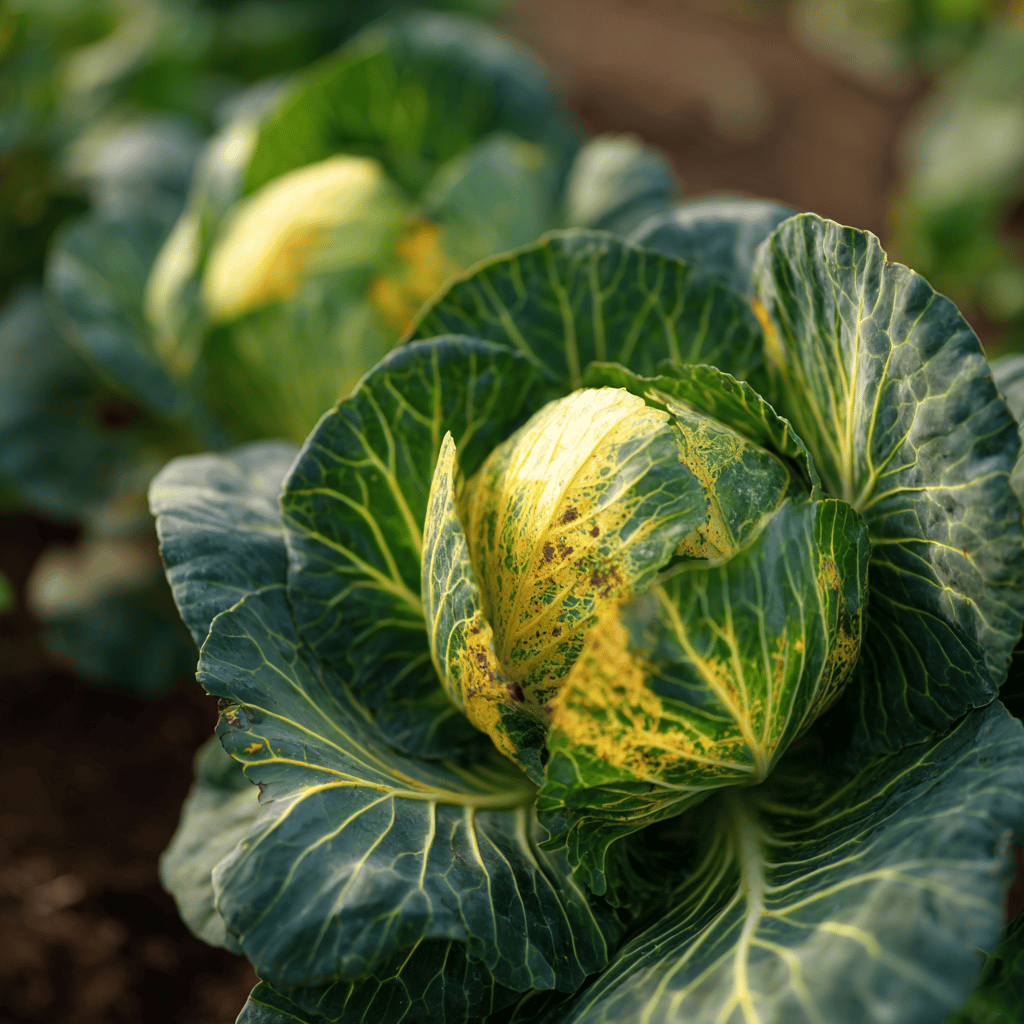 napadene-hlavky-kapusty-s-priznaky-choroob-a-zloutnutim-listu