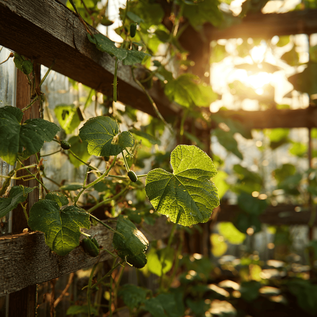 okurky-na-opore-ve-skleniku-v-lete-pri-zalivce