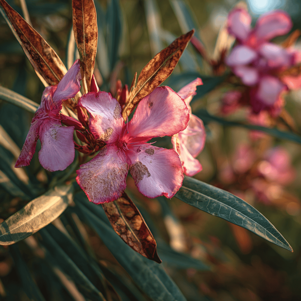 oleandr-nerium-oleander-napadene-listy-a-kvety-houbove-choroby