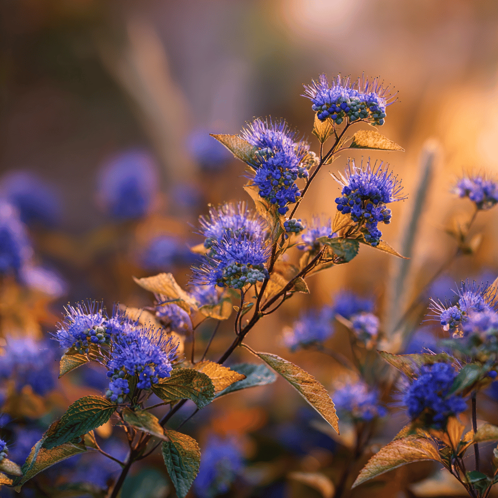 orechoplodec-caryopteris-modre-kvety-podzimni-zbarveni-listu