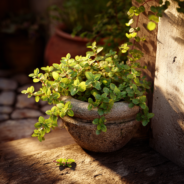 oregano-v-keramickem-kvetinaci-na-drevene-podlozce-na-slunnem-miste