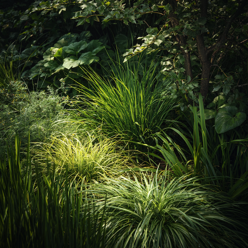 ostrice-carex-v-polostinnem-zahonu-pod-stromy-kombinace-ruznych-druhu