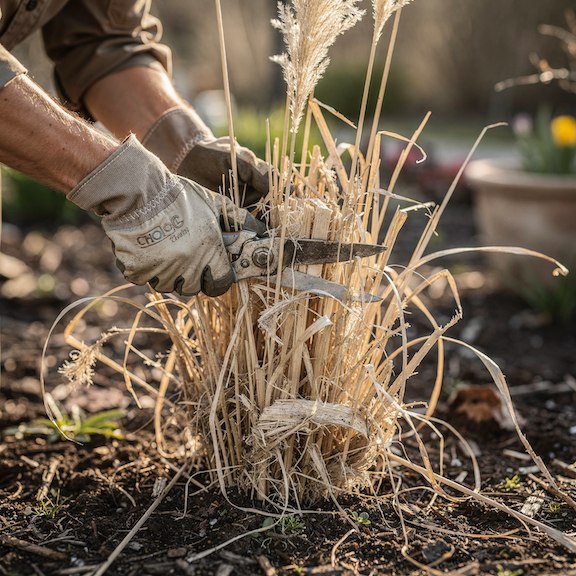 pampova-trava-cortaderia-selloana-jarni-rez-suche-listy-nuzkami