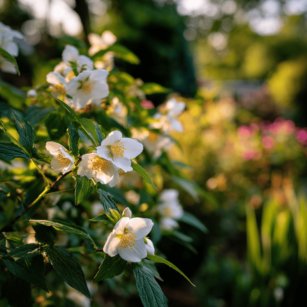 philadelphus-pustoryl-kvetouci-ker-v-zahrade-podvecer